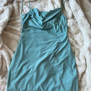 Cocktail blue sparkle dress